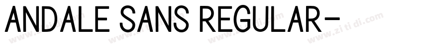 Andale Sans Regular字体转换